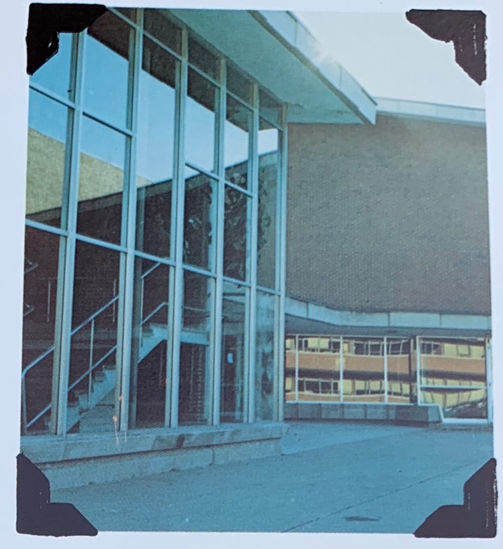 Exterior shot_glass front stairs_yearbook 1980